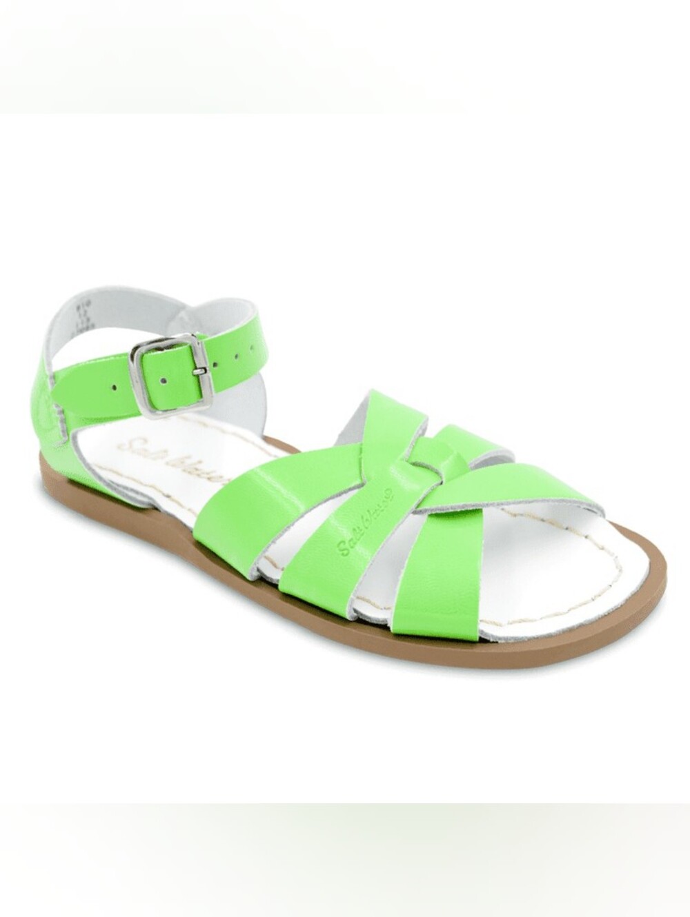 Hoy Saltwater Sandals Women's Original Lime Green Size 8 Made In USA